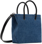 Moschino Blue Embossed Denim Bag