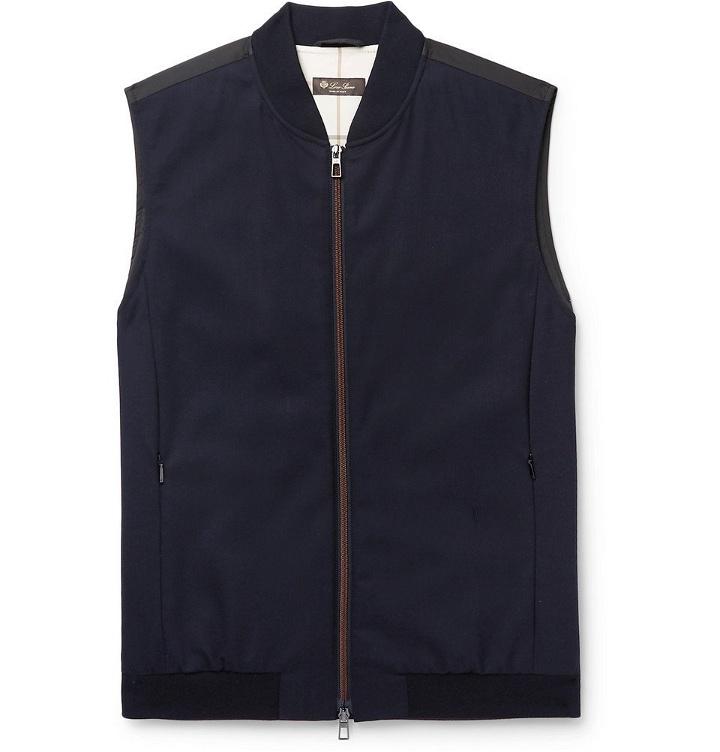 Photo: Loro Piana - Panelled Virgin Wool-Blend and Storm System Shell Gilet - Navy