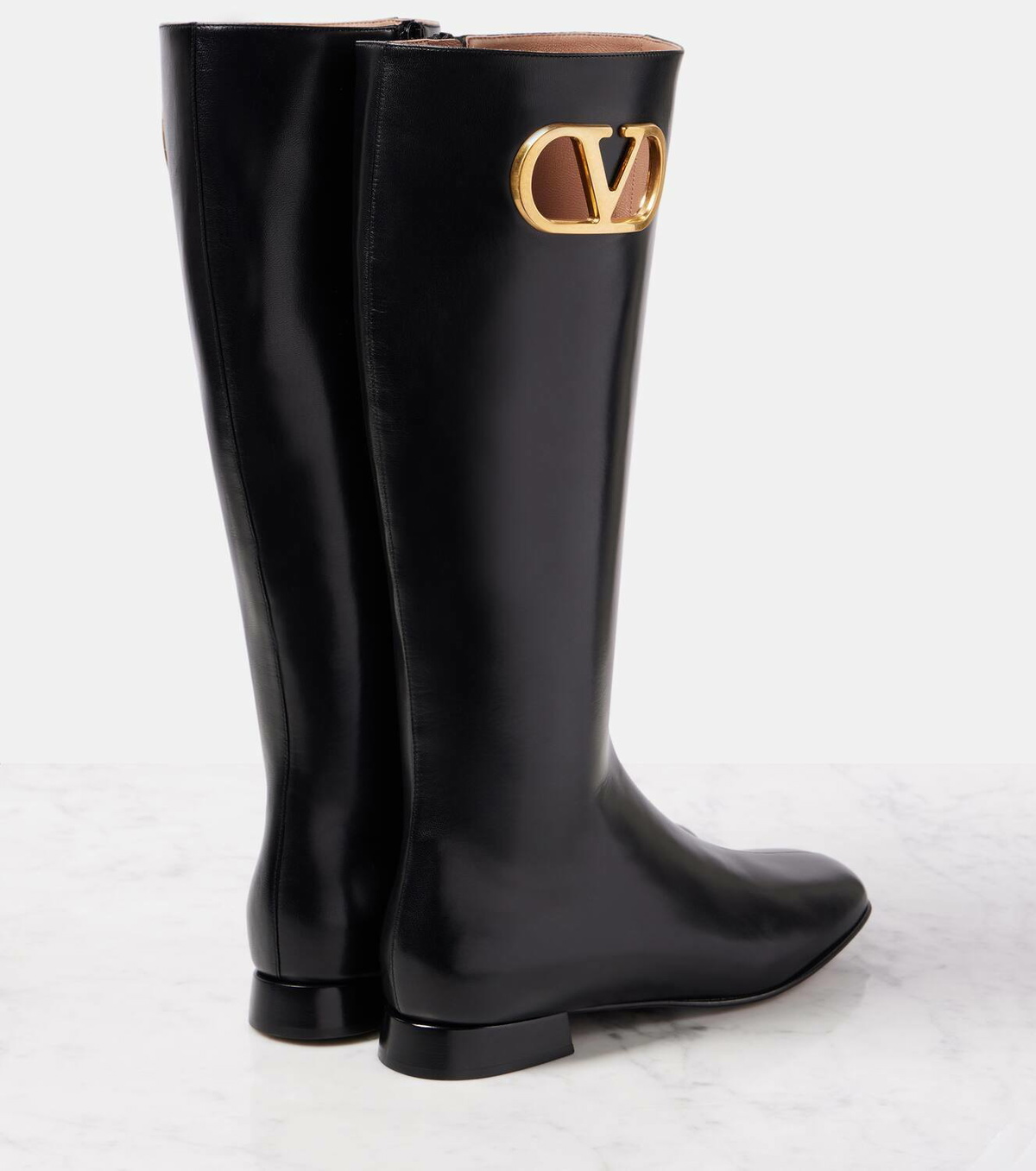 Bottes Valentino Garavani VLOGO Neuves En Cuir Rouge - Taille 37