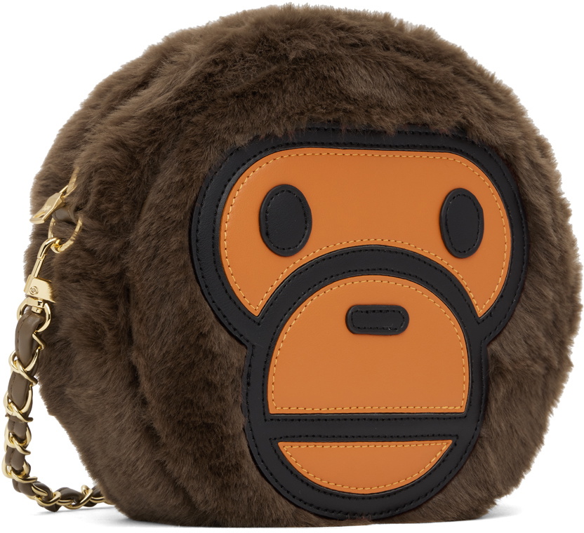 BAPE Brown Baby Milo Faux Fur Backpack A Bathing Ape