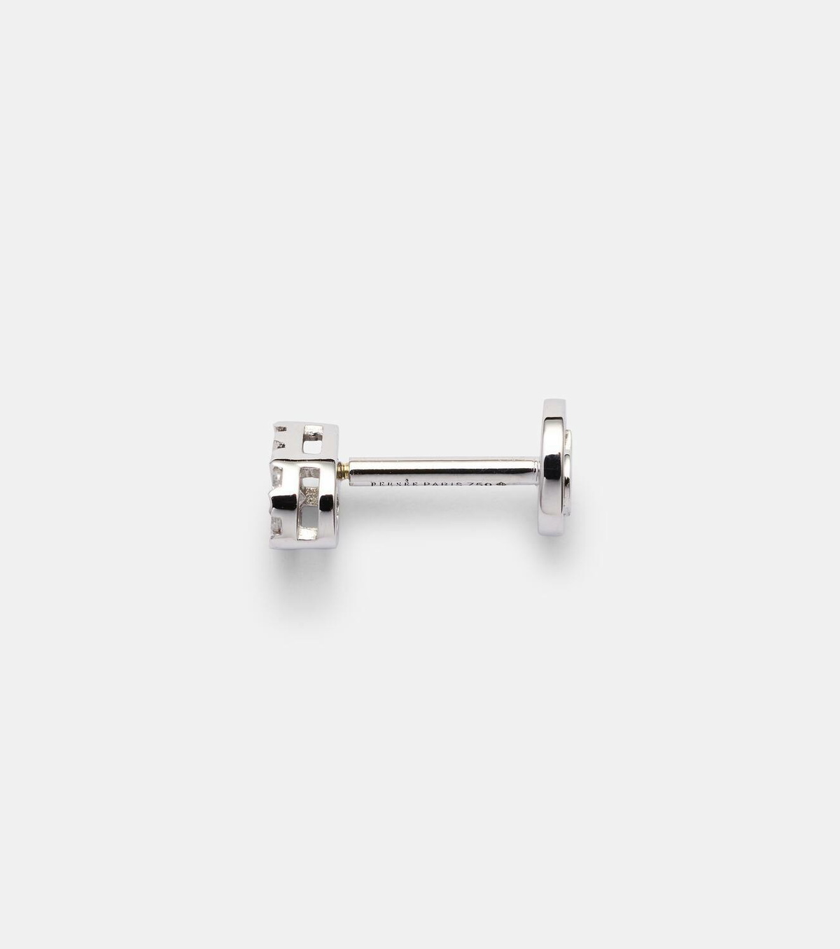 Persée Piercing 18kt white gold single earring with diamonds