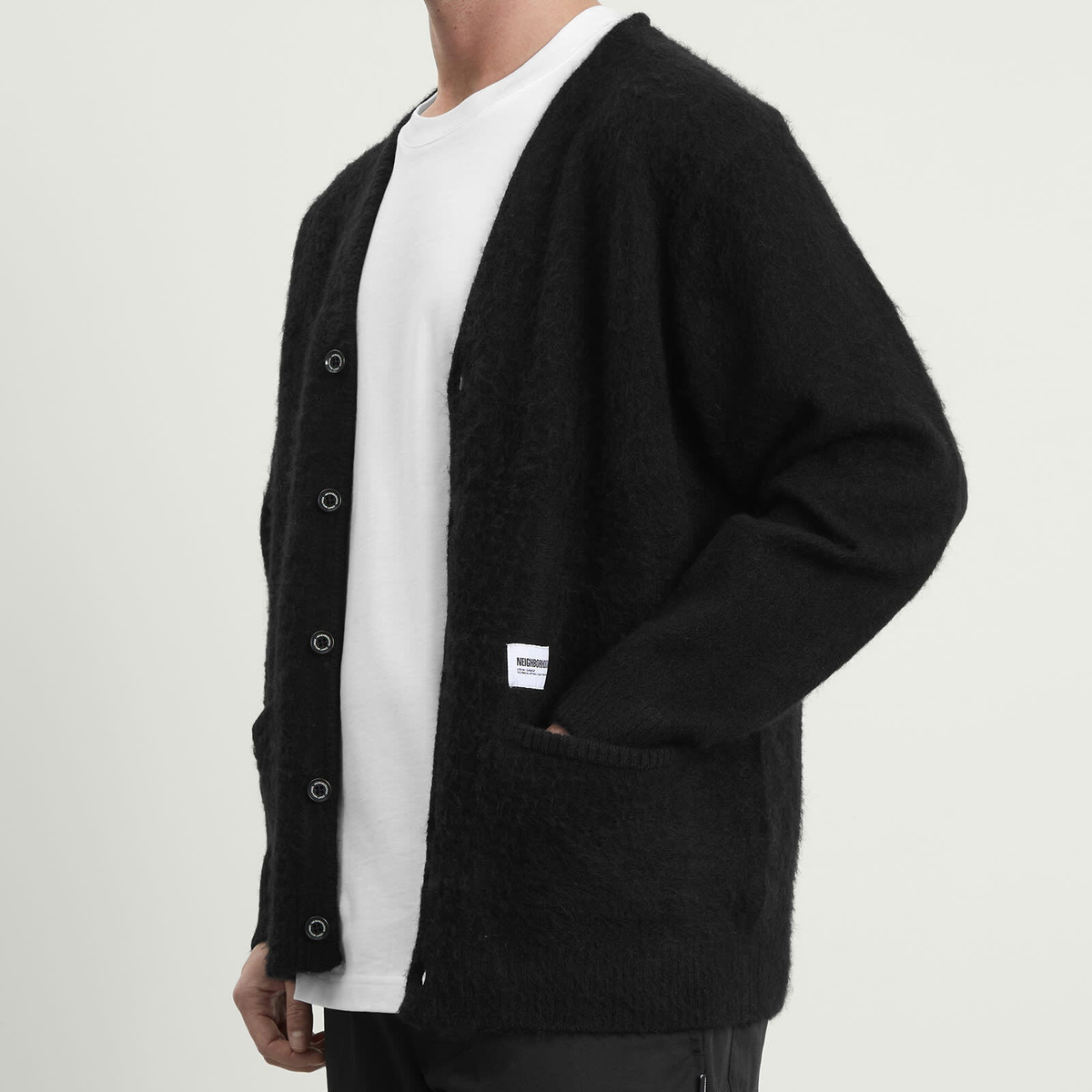 トップス NEIGHBORHOOD 25AW MOHAIR CARDIGAN Neighborhood Men's Mohair Cardigan in Black Neighborhood