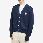 Folk Men's Damien Poulain Waffle Cardigan in Moon Intarsia Dp