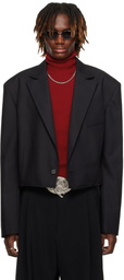 LU'U DAN Black Slashed Blazer