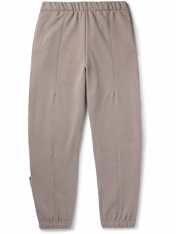 Photo: ON - Club Tapered Organic Cotton-Blend Jersey Sweatpants - Neutrals