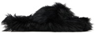 Acne Studios Black Shearling Sandals