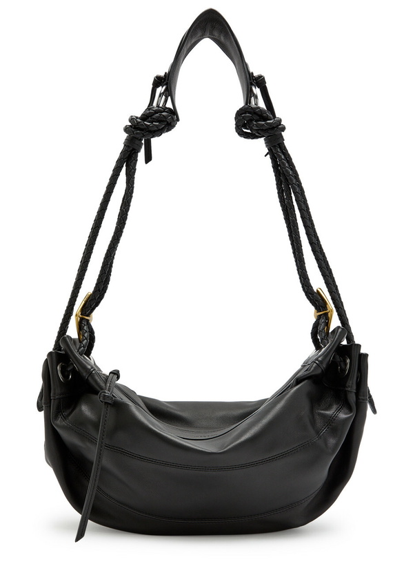 Photo: Isabel Marant Maia Medium Braided Leather Shoulder bag - Black - One Size
