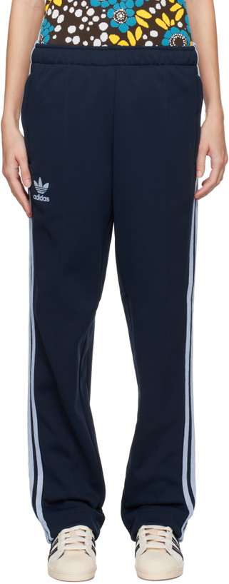 Photo: Wales Bonner Navy adidas Originals Edition Fleece Track Pants
