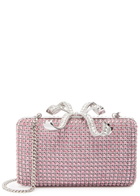 Self-portrait Crystal-embellished Satin box Clutch - Pink - One Size