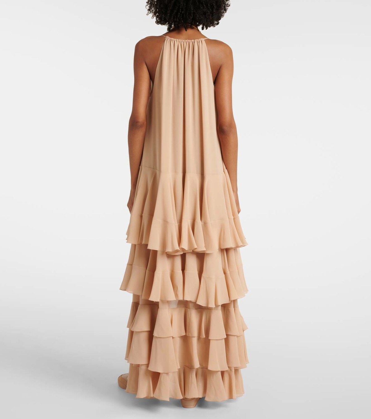 Chlo Ruffled silk maxi dress Chloe