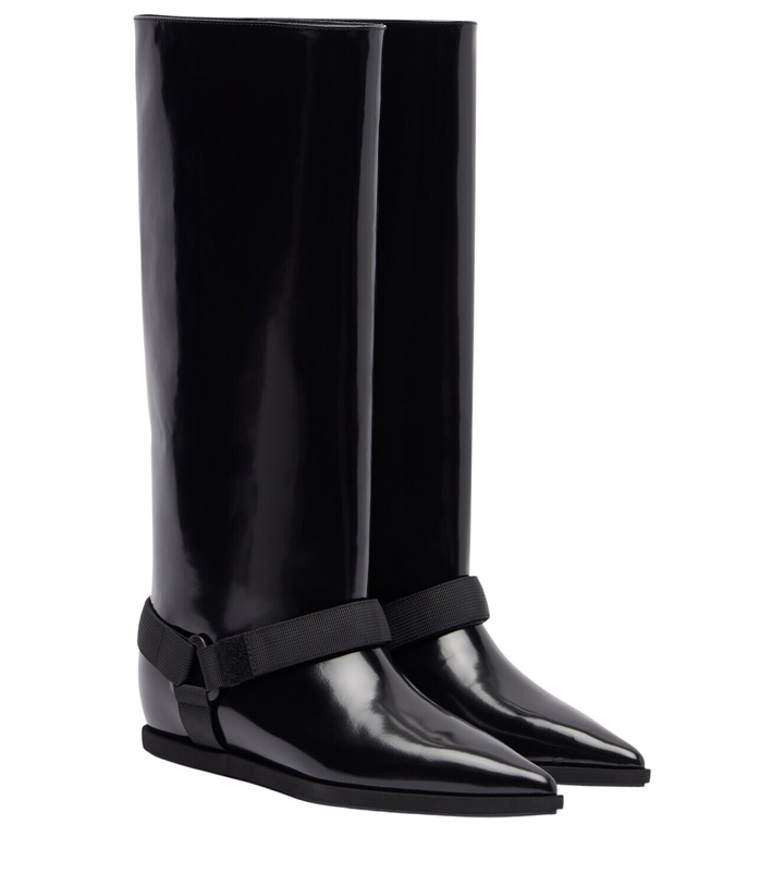 Photo: Sacai Leather knee-high boots