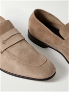 Zegna - L'Asola Suede Penny Loafers - Neutrals