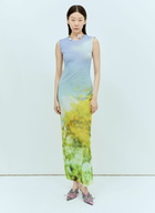 Acne Studios Blurred Print Maxi Dress