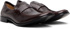MM6 Maison Margiela Brown Swing-Toe Leather Loafers