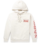 Aries - Logo-Print Cotton-Jersey Hoodie - Men - White