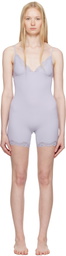 SKIMS Purple Fits Everybody Lace Triangle Onesie Jumpsuit