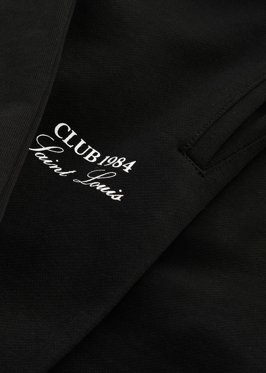 Club 1984 Essential Logo-embroidered Cotton Sweatpants Black
