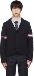 Thom Browne Navy Jacquard RWB Armband Blazer