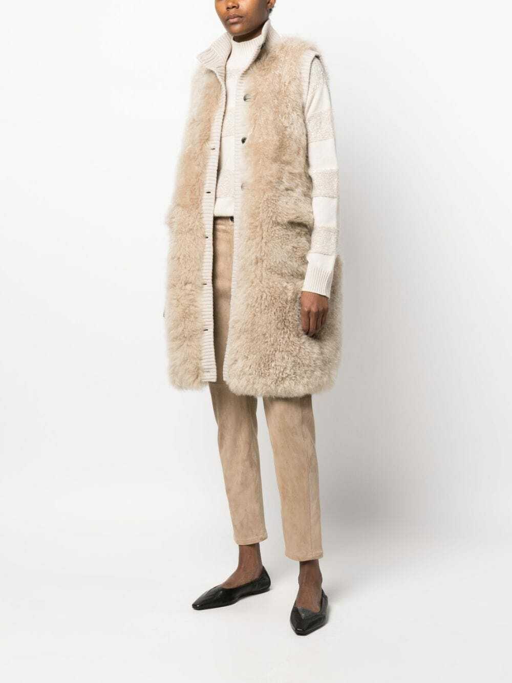 BRUNELLO CUCINELLI - Fur Long Vest Brunello Cucinelli