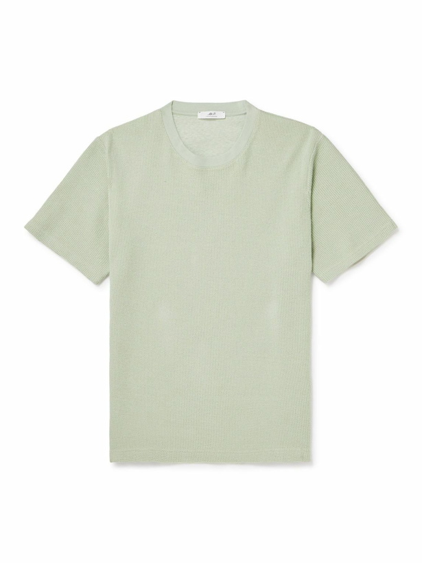 Photo: Mr P. - Waffle-Knit Cotton-Bouclé T-Shirt - Green