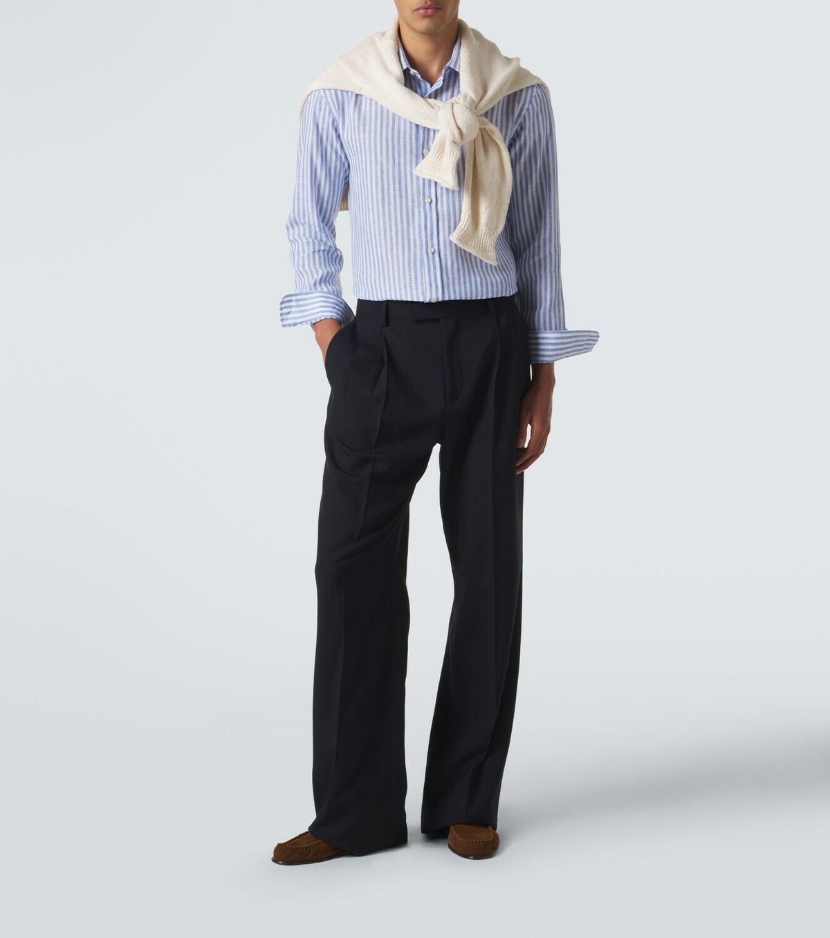 Charvet Striped linen shirt