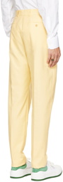 Alexander McQueen Yellow One Pleat Panama Trousers