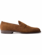 Dunhill - Mount Suede Wingtip Brogue Loafers - Neutrals