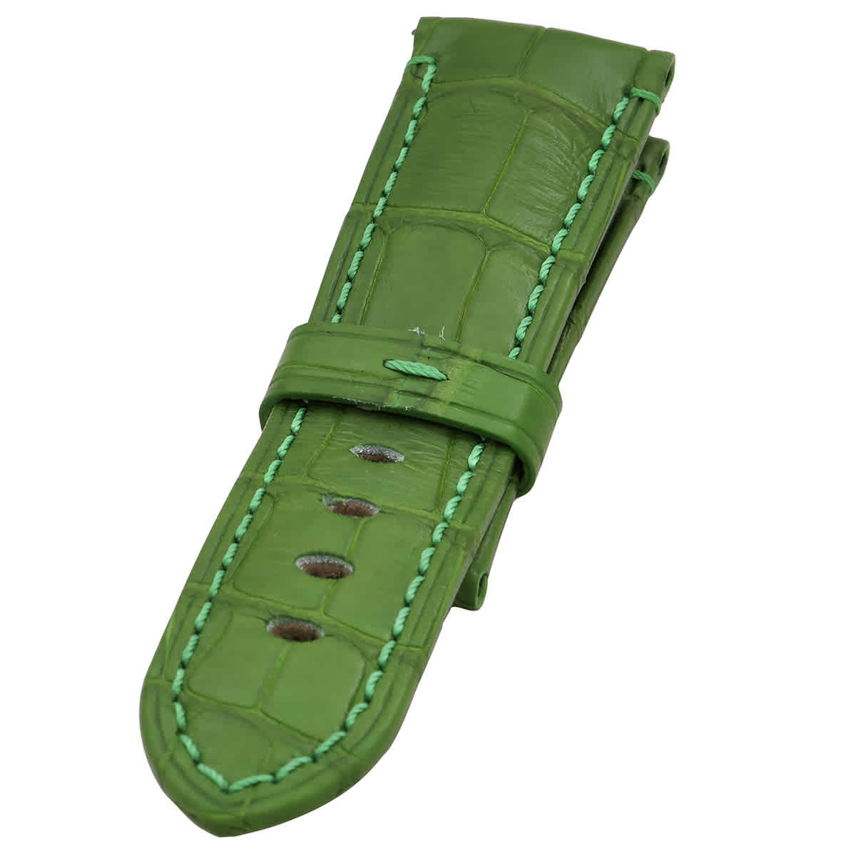Panerai Alligator Semimat Green Watch Bands