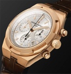 VACHERON CONSTANTIN - Overseas Automatic Chronograph 42.5mm 18-Karat Pink Gold and Alligator Watch, Ref. No. 5500V/000R-B074 - Silver