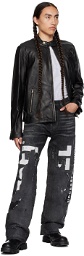 Diesel Black L-Metalo Leather Jacket