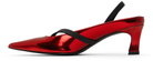 Justine Clenquet Red Sofia Slingback Heels