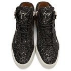 Giuseppe Zanotti Black Glitter May London High-Top Sneakers