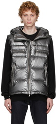 Balmain Silver Down Puffer Vest