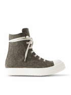 Rick Owens - Rugged Wool High-Top Sneakers - Green
