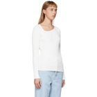 Loewe White Asymmetric Collar Sweater