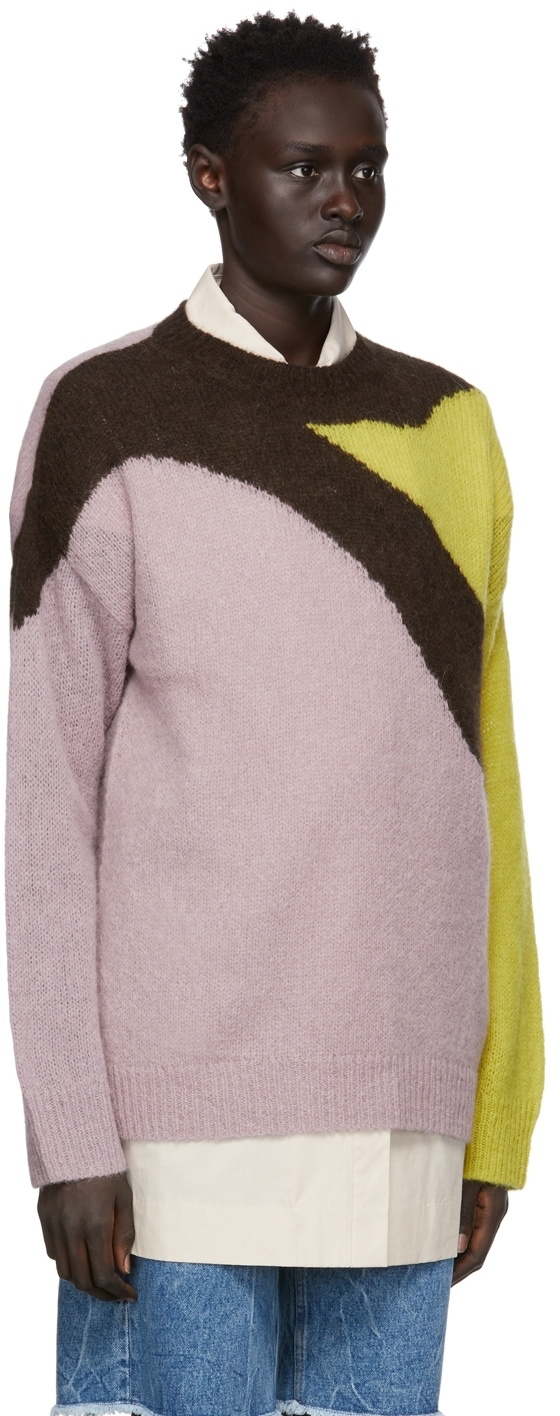 Pink colorblock clearance sweater