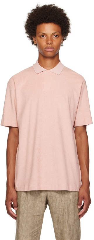 Photo: Sunspel Pink Towelling Polo