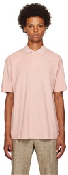 Sunspel Pink Towelling Polo
