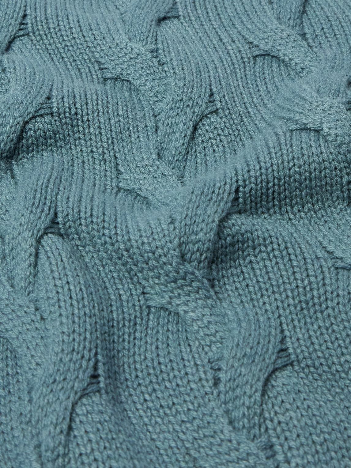 Thom Sweeney - Cable-Knit Cashmere Rollneck Sweater - Blue
