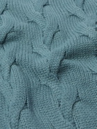 Thom Sweeney - Cable-Knit Cashmere Rollneck Sweater - Blue