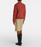 Moncler Belted cotton pencil skirt