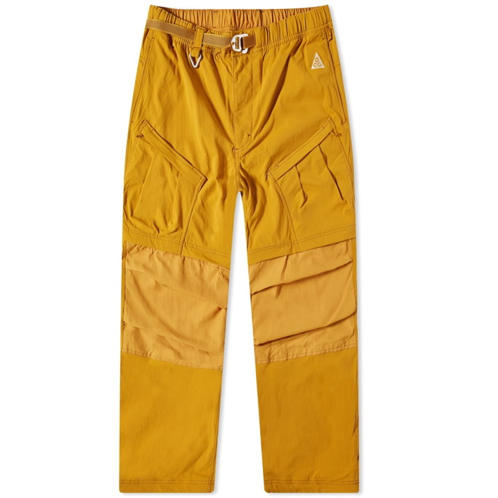 Photo: Nike Men's ACG Smith Summit Cargo Pant in Gold Suede/Brown
