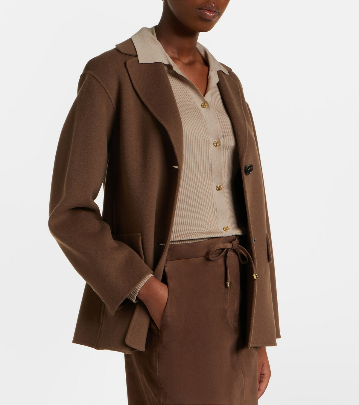 'S Max Mara Ribbed-knit wool cardigan