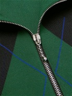 Burberry - Argyle Jacquard-Knit Zip-Up Track Jacket - Black
