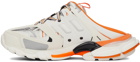 Balenciaga White & Orange Track Mule Sneakers