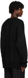 Izzue Black Distressed Sweater