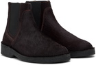 A.P.C. Burgundy Theodore Ankle Boots