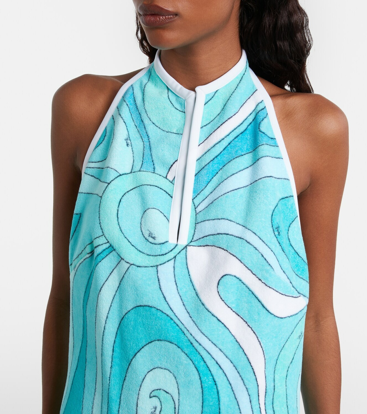 Pucci Iride halterneck cotton terry minidress