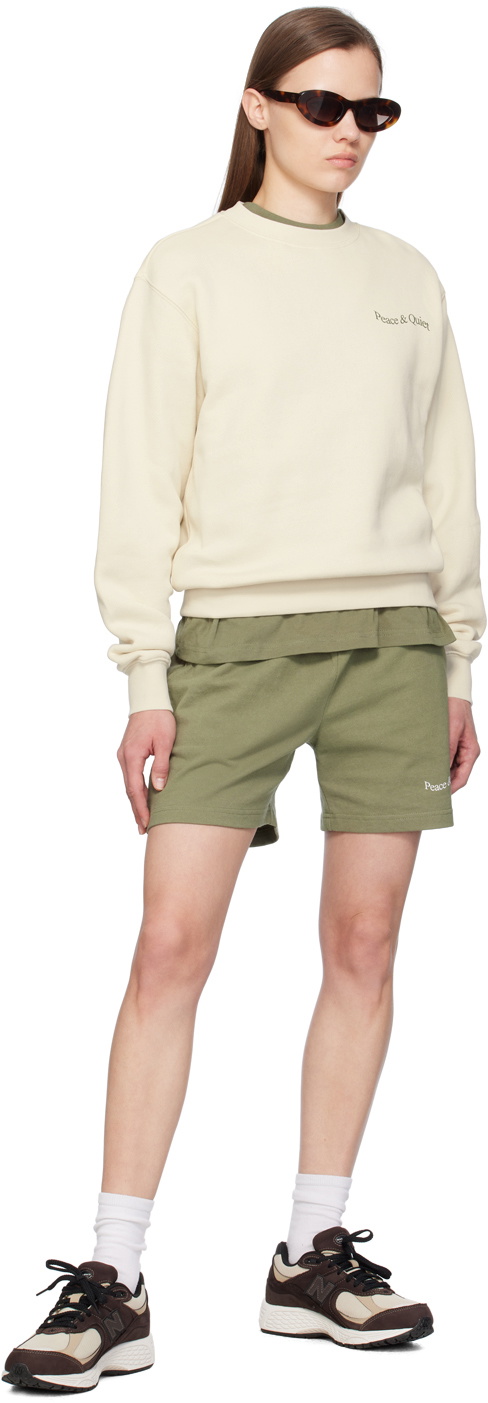 Museum of Peace & Quiet Off-White Wordmark Sweatshirt
