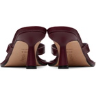 Aeyde Burgundy Daphne Leather Thong Heeled Sandals